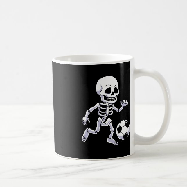 Halloween Skeleton-fotbollsspelare Boys Kids Kaffemugg (Höger)