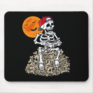 Halloween Skeleton Gamer Boys Kids Tonåring Gaming Musmatta