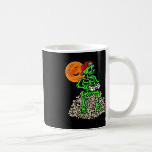Halloween Skeleton Gamer Boys Kids Tonåringar spel Kaffemugg