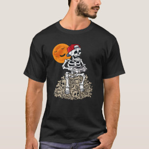 Halloween Skeleton Gamer Boys Kids Tonåringar spel T Shirt