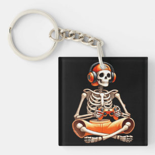 Halloween Skeleton Gamer Video Gaming Älskare