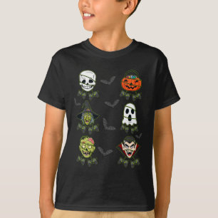 Halloween Skeleton Gaming Witch Vampire Zombie Boy T Shirt