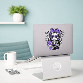 Halloween Skeleton Girl Sticker Klistermärken