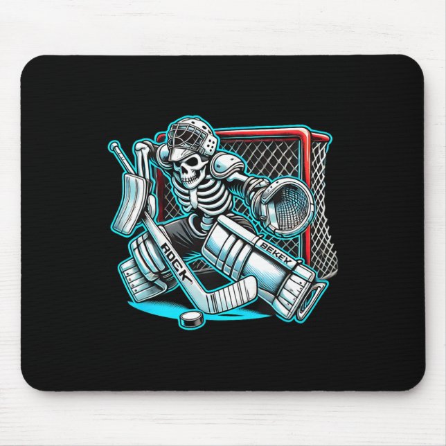 Halloween Skeleton Goalie Hockey Musmatta (Framsidan)