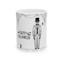 Halloween Skeleton Groom Kaffe koppar