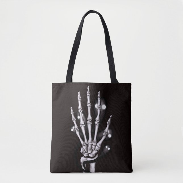 Halloween Skeleton Hand Goth Tygkasse (Framsida)