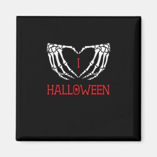 Halloween Skeleton Händer Forming Heart Gothic Magnet