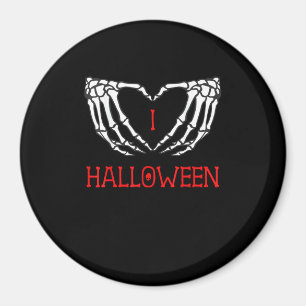 Halloween Skeleton Händer Forming Heart Gothic Magnet