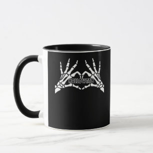Halloween - Skeleton Händer Heart Mugg