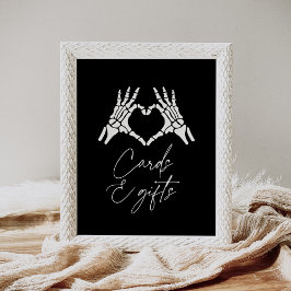 Halloween Skeleton Händer Shower Card and Gifts Poster