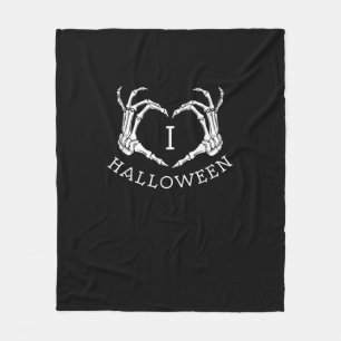 Halloween Skeleton Heart Fall Fleecefilt