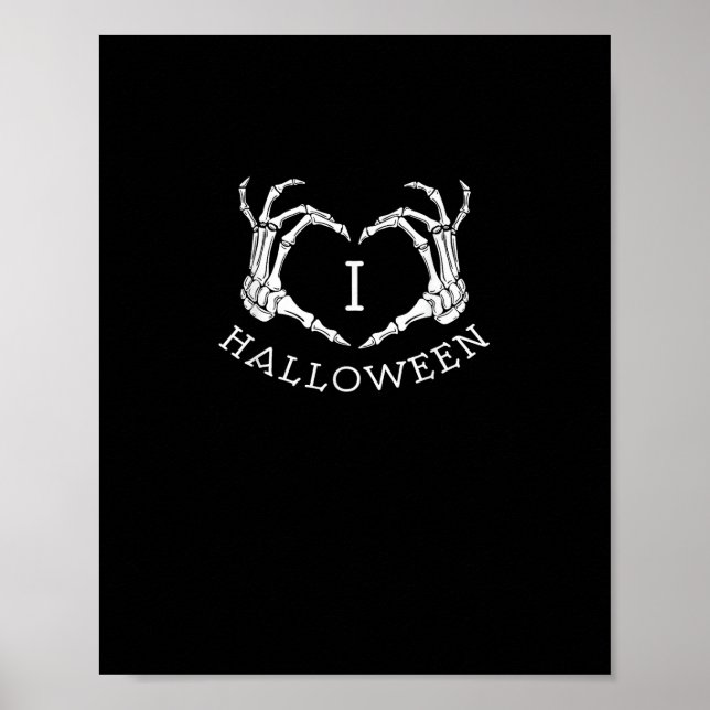 Halloween Skeleton Heart Fall Poster (Framsidan)