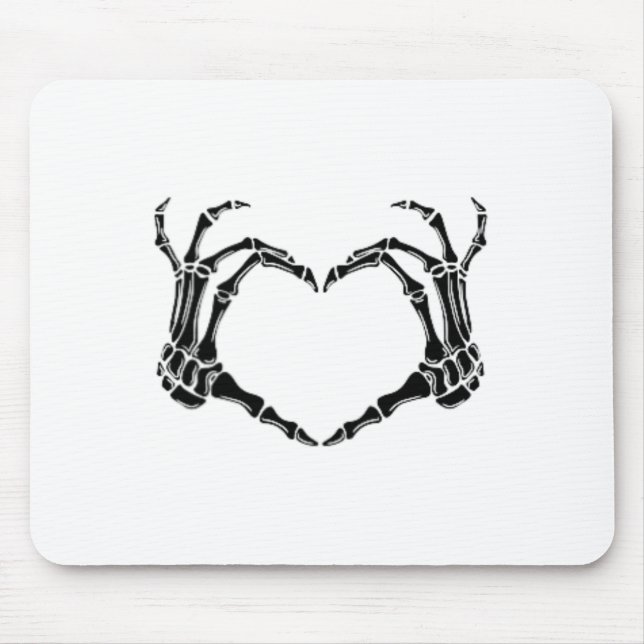 Halloween Skeleton Heart Händer Musmatta (Framsidan)