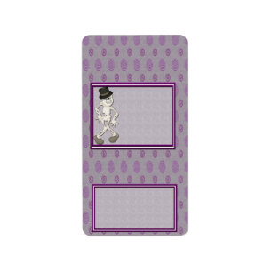 Halloween Skeleton Hershey Miniature Candy Wrapper Adressetikett