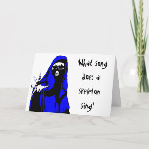 HALLOWEEN SKELETON JOKEKT KORT