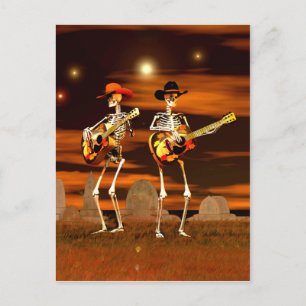 Halloween Skeleton-konsert Vykort