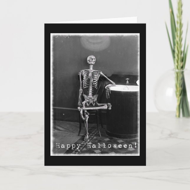 Halloween Skeleton Kort (Framsida)