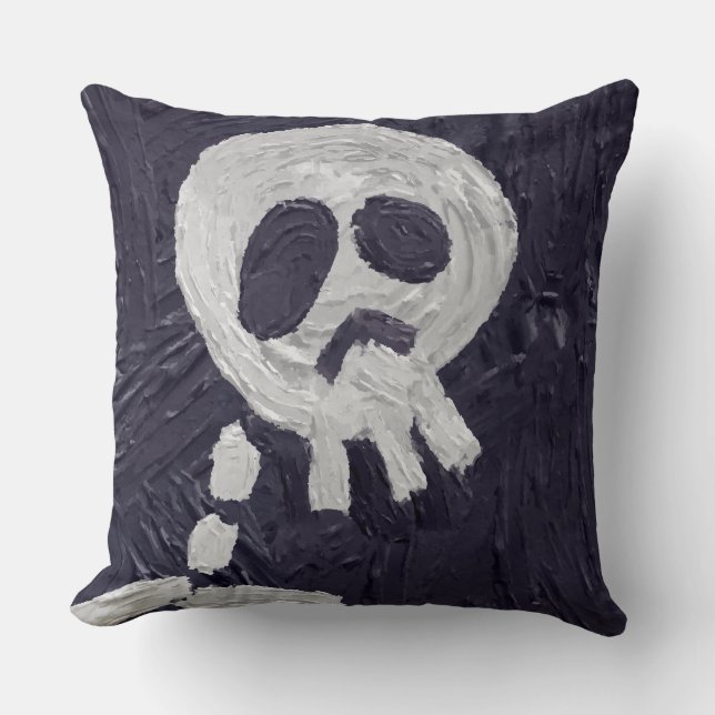 halloween skeleton kudde (Framsida)