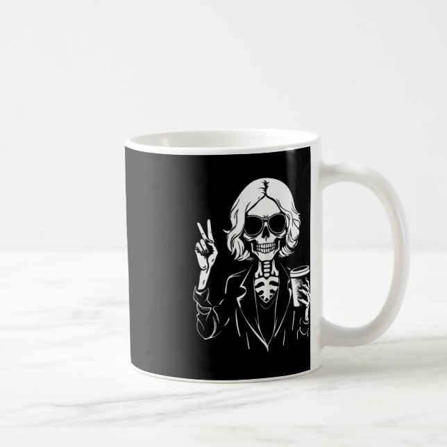 Halloween Skeleton Lazy Drinking Kopp Coffee Costu (Höger)