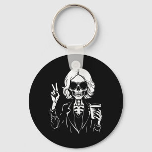 Halloween Skeleton Lazy Drinking Kopp Coffee Costu Nyckelring
