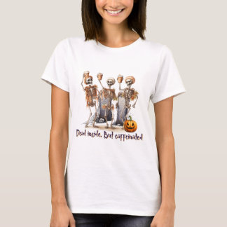 HALLOWEEN SKELETON MED KAFFE T SHIRT