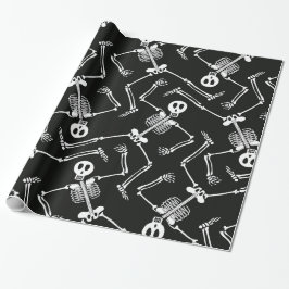 Halloween Skeleton mönster förpackar pappert Presentpapper