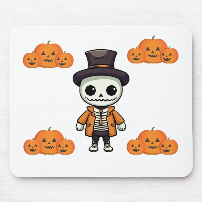 Halloween Skeleton Mouse Pad Musmatta (Framsidan)