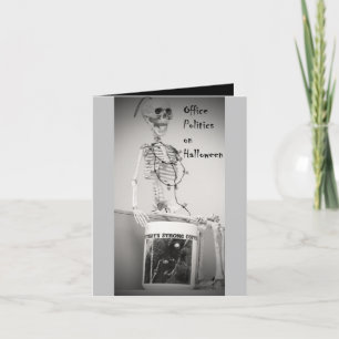 Halloween Skeleton Office Union Coffee Break Kort