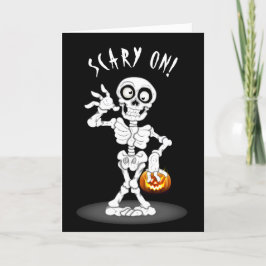 Halloween Skeleton på Black Kort