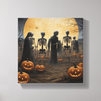 Halloween Skeleton Parad Canvas