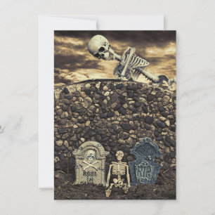 Halloween Skeleton Party Inbjudningar