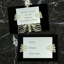 Halloween Skeleton Party Mini-inbjudningar 100-pak Visitkort