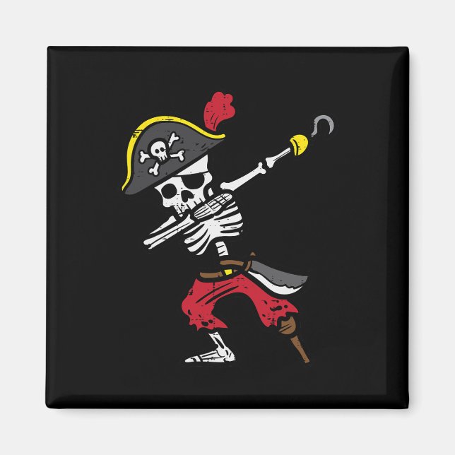 Halloween Skeleton Pirat Dab Costume Boy Kids Tod Magnet (Framsidan)