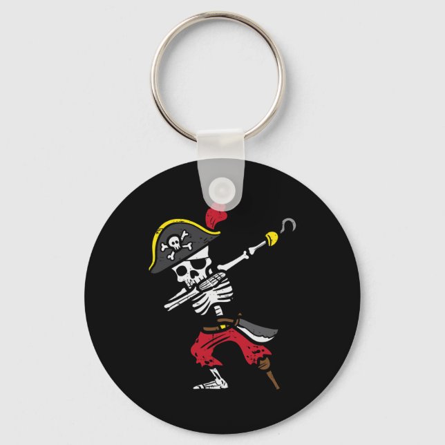 Halloween Skeleton Pirat Dab Costume Boy Kids Tod Nyckelring (Framsida)