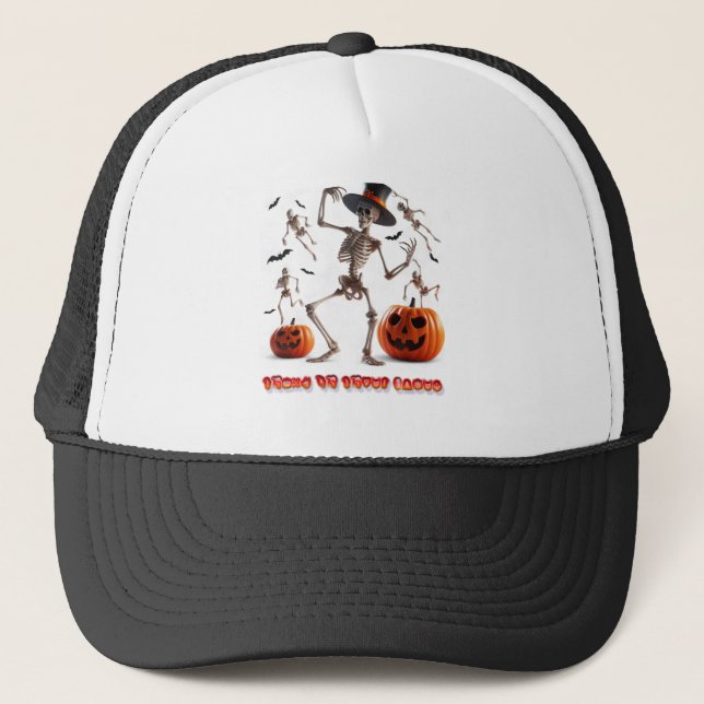 Halloween Skeleton & Pumpkin Cap Keps (Framsida)
