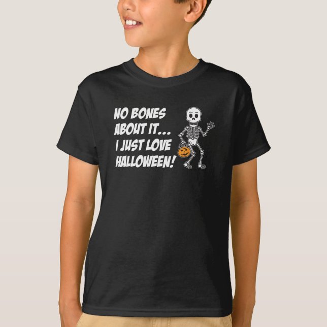 Halloween Skeleton Pun T-Shirt (Framsida)