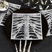 Halloween Skeleton Rib Cage Spine-tingling Black