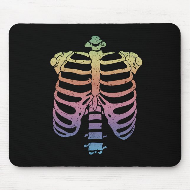 Halloween Skeleton Rib Cage Zombie Costume Tee Musmatta (Framsidan)