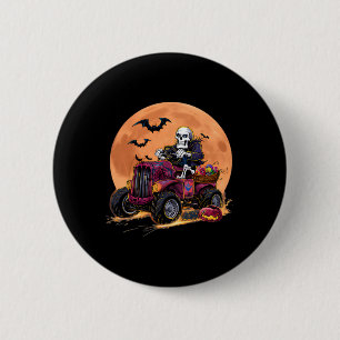Halloween Skeleton Riding Monster Lastbil Småbarn  Knapp
