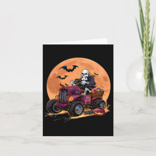 Halloween Skeleton Riding Monster Lastbil Småbarn Kort