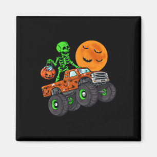 Halloween Skeleton Riding Monster Lastbil Småbarn Magnet