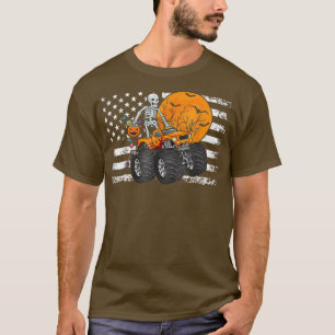 Halloween Skeleton Riding Monster Lastbil Småbarn T Shirt