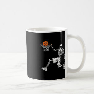 Halloween skeleton Roligt basketball-spelare Slam Kaffemugg
