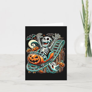 Halloween Skeleton Roller Underlägg Kort