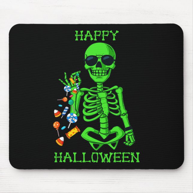 Halloween Skeleton Salting Candy Roligt 1 Musmatta (Framsidan)