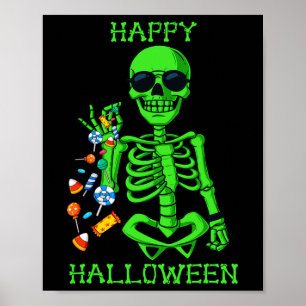 Halloween Skeleton Salting Candy Roligt 1 Poster