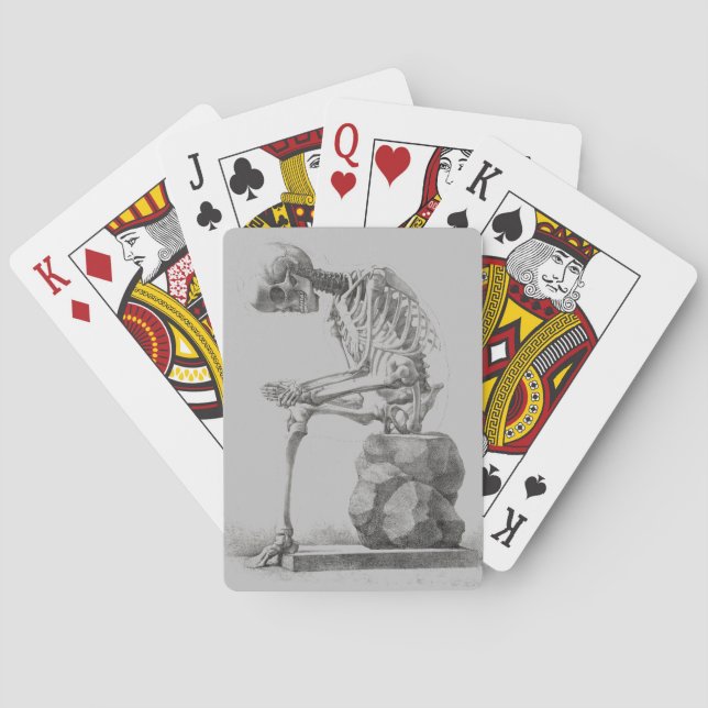 Halloween Skeleton Sitta Anatomy Casinokort (Baksidan)