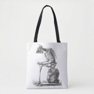 Halloween Skeleton Sitta Anatomy Tygkasse