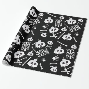Halloween Skeleton Skull Bones Mönster Presentpapper
