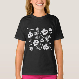 Halloween Skeleton Skull Bones Mönster T Shirt